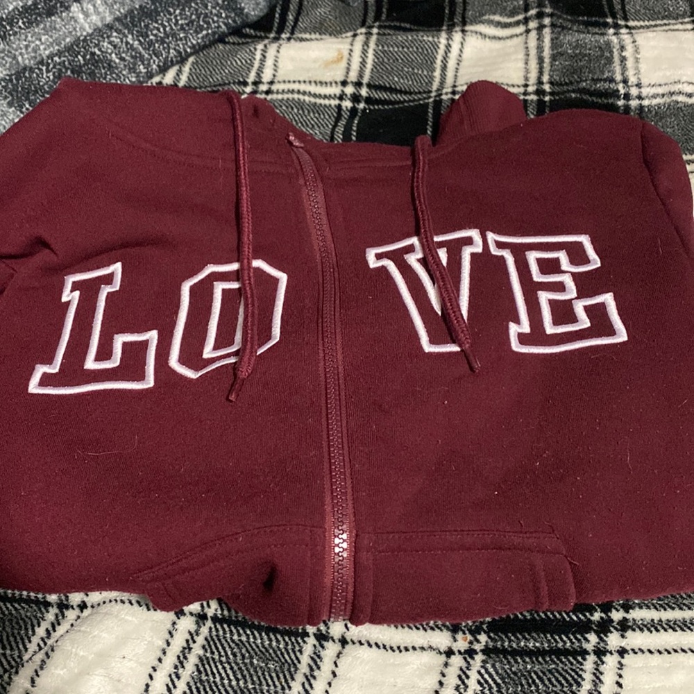 Love zip up hoodie